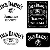 134 Jack Daniels whiskey svg single barrel honey bourbon clip art black and white image