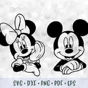 135 SVG PNG Mickey Minnie Mouse Head Ears Hands Cuttable file Cricut Silhouette Iron on Transfer Print Sublimation Design Outline Transparen