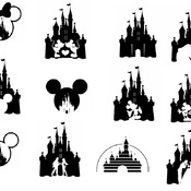 14 Disney castle svg,cut files,silhouette clipart,vinyl files,vector digital,svg file,svg cut file,clipart svg,graphics clipart