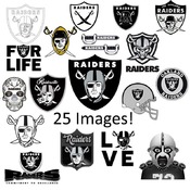 14 Oakland Raiders SVG and PNG Bundle 25 Images NFL Logo Cricut Image Football Cut Files Digital Download Ready to Cut Clip Art Digital File