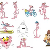 141 Pink Panther & Inspector Clouseau svg,cut files,silhouette clipart,vinyl files,vector digital,svg file,svg cut file,clipart svg,graphics