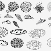 141 Pizza original svg riks clip art drawing black and white image bundle