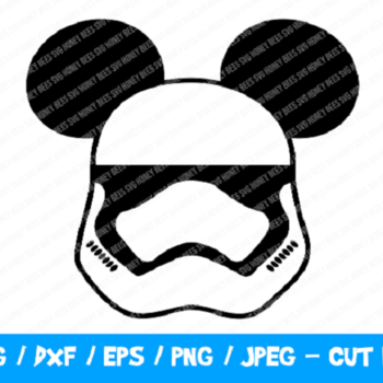 144 Mickey Head Stormtrooper Svg, Mickey Mouse Head Shape Svg, Disney Monogram Frame Svg, Star Wars Disney Svg, Stormtrooper with Mickey Hea