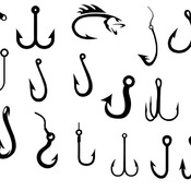 147 Fish hook svg,cut files,silhouette clipart,vinyl files,vector digital,svg file,svg cut file,clipart svg,graphics clipart