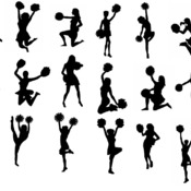 15 Cheerleader svg,cut files,silhouette clipart,vinyl files,vector digital,svg file,svg cut file,clipart svg,graphics clipart