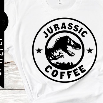 15 Jurassic coffee svg , jurassic park svg, dinosaur svg, instant download, silhouette cameo, shirt design, coffee svg, dino svg