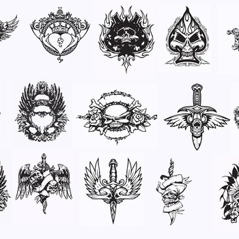 150 Tattoo skull ideas svg hand traditional back designs drawing clip art black and white image