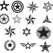 155 Black star bundle svg drawing black and white image clip art