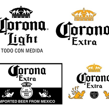 157 Corona beer logo svg label image clip art bundle drawing design