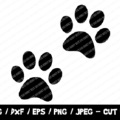 157 Paw Prints SVG, Paw Prints Cut File, Paw Svg, Instant Download, File For Cricut & Silhouette, EPS, Paw Prints Dxf, Vinyl Cutting File