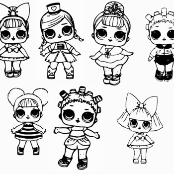 159 Lol Dolls svg,cut files,silhouette clipart,vinyl files,vector digital,svg file,svg cut file,clipart svg,graphics clipart