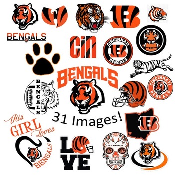 16 Cincinnati Bengals SVG and PNG Bundle 31 Images NFL Logo Cricut Image Football Cut Files Digital Download Ready to Cut Clip Art Digital F