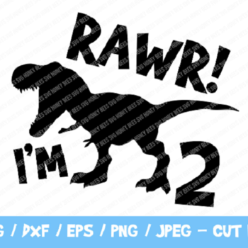 16 Rawr I'm 2, 2nd Birthday Dinosaur SVG, Two, Second Birthday Tee, Dino Shirt, Dinosaur Party, Funny, Trendy Kids, Rawr SVG, Birthday Svg