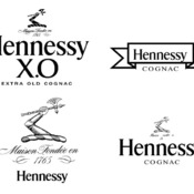 164 Hennessy xo label logo svg clip art black and white image drawing