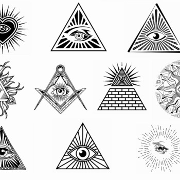 169 Masonic silhouette symbol svg black and white image drawing clip art bundle