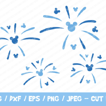 172 Mickey Fireworks SVG, Mickey Cut File, Instant Download, Cricut & Silhouette, Mickey Silhouette, Vinyl Cut File, Mickey Mouse Head Firew