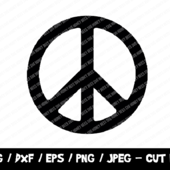 174 Peace Sign SVG File, Instant Download for Cricut or Silhouette, DXF File, PNG Clipart, Vinyl Cutting File, Tshirt Cut File, Peace