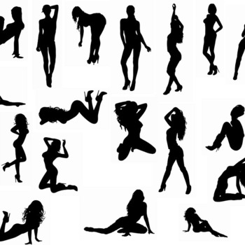 178 Sexy woman hot svg black and white image drawing bundle clip art