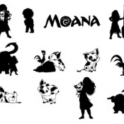 18 Moana svg,cut files,silhouette clipart,vinyl files,vector digital,svg file,svg cut file,clipart svg,graphics clipart