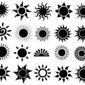 181 Sun drawing svg bundle clip art black and white image