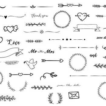 183 Wedding Ornament arrow svg svg black and white image bundle clip art drawing