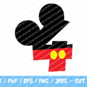 189 Number 4 SVG, Mickey Head SVG, Mickey Cut File, Mickey Head Number, Instant Download, Cricut, Mickey Silhouette, Disney SVG, Disney Numb