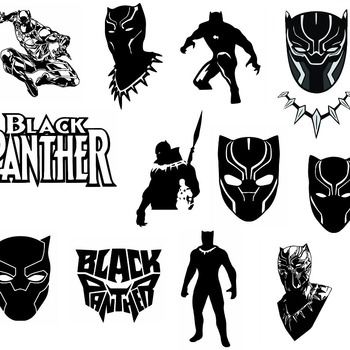 19 Black Panther svg,cut files,silhouette clipart,vinyl files,vector digital,svg file,svg cut file,clipart svg,graphics clipart