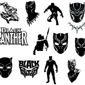 19 Black Panther svg,cut files,silhouette clipart,vinyl files,vector digital,svg file,svg cut file,clipart svg,graphics clipart