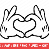 191 Mickey Mouse Hands SVG, Minnie Mouse Hands SVG PNG, Instant Sownload, Cricut Cut Files, Silhouette Cut Files, Disney Svg, Mickey Hands