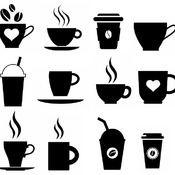 197 Coffee Cup glass svg ideas drawing black and white image clip art bundle