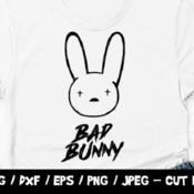 2 Bad Bunny Logo SVG, Bad Bunny SVG, Bad Bunny Vector, Bad Bunny Png, Bad Bunny Dxf, Bad Bunny Vinyl, Bad Bunny Cut File, Cricut, Silhouette