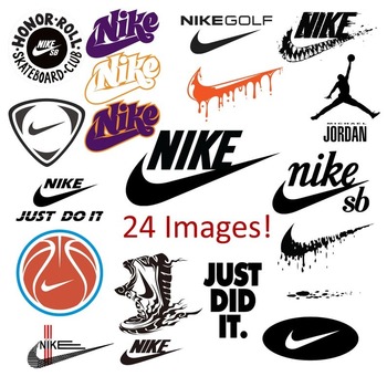 2 Nike Logo SVG and PNG bundle 24 Images Just do it. Cricut Cut Files, Nike Swoosh Cricut digital cut file Nike swoosh