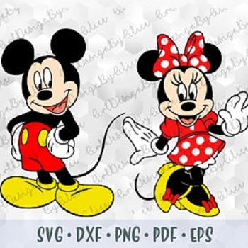 2 SVG PNG Minnie Mickey Mouse Hands Ears Head Red Bow Polka Dot Layered Cut Files Silhouette Cricut Iron on Transfer Disney Birthday Boy Gir