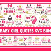 20 Baby girl SVG Bundle, baby svg, newborn svg, baby onesie svg, svg designs, svg quotes, toddler svg, welcome baby svg, hello world svg, pn