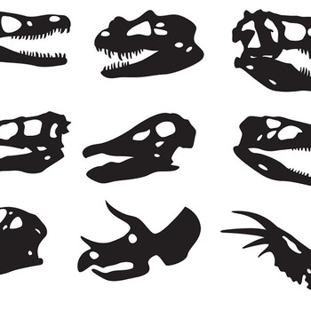 201 Dinosaur Skull tattoo svg drawing clip art black and white image