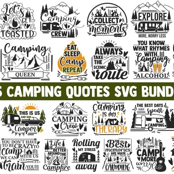 21 Camping SVG Bundle, camping svg, adventure svg, travel svg, explore svg, camper svg, svg quotes, svg sayings, travelling svg, svg for cri