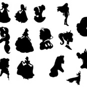 21 Princess svg,cut files,silhouette clipart,vinyl files,vector digital,svg file,svg cut file,clipart svg,graphics clipart