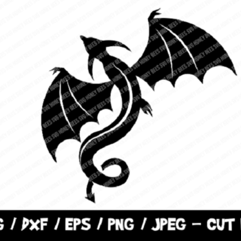 213 Dragon SVG, Dragon Cut File, Cartoon Svg, Instant Download, File For Cricut & Silhouette, EPS Dxf, Vinyl Cutting File