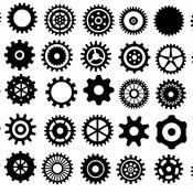 215 Steampunk Gear tattoo svg clip art drawing image black and white