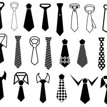 216 Tie man svg drawing black and white image clip art