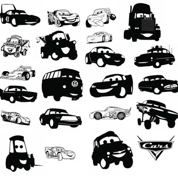 22 Disney Cars svg,cut files,silhouette clipart,vinyl files,vector digital,svg file,svg cut file,clipart svg,graphics clipart