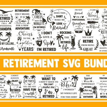 22 Retirement SVG Bundle, retired svg, pension svg, officially retired svg, grandma svg, grandpa svg, svg designs, svg quotes, svg sayings,