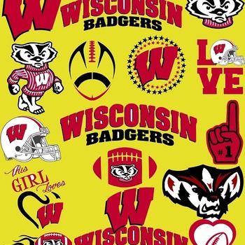 22 Wisconsin Badgers Svg Dxf Eps Png, Cut File Pack , Download Football Files, Cricut, Cameo, Vinyl Machine Active