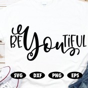 224 BeYOUtiful svg, Beautiful svg, Be you svg, Pun svg, Funny svg, Love svg, Positive svg, Female power svg, Girlfriend svg, Beautiful girl