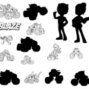 23 Blaze and the monster machines svg,cut files,silhouette clipart,vinyl files,vector digital,svg file,svg cut file,clipart svg,graphics cli