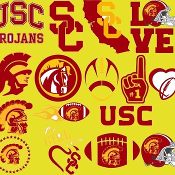 23 USC Trojans Svg Dxf Eps Png, Cut File Pack , Download Football Files, Cricut, Cameo, Vinyl Machine Active