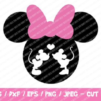 249 Minnie Head SVG, Mickey Minnie SVG, Mickey Minnie Kissing, Disney Files Cricut Silhouette, Disney Trip, Minnie Mouse Mickey Mousse Love