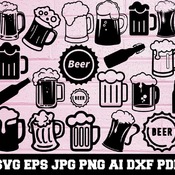 25 Beer Mug SVG Beer Mug Silhouette SVG Cut Files Beer Mug Bundle SVG Beer Mug Clipart Beer Mug Cut File Beer Svg- Instant Download