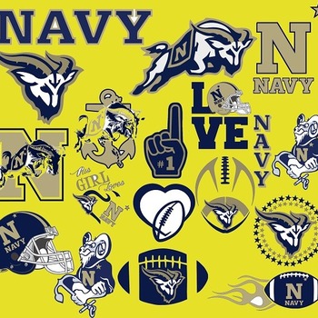 25 Navy Midshipmen Svg Dxf Eps Png, Cut File Pack , Download Football Files, Cricut, Cameo, Vinyl Machine Active