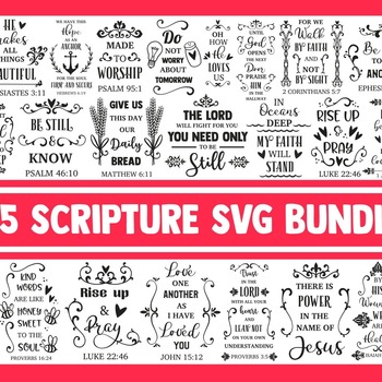 25 Scripture SVG Bundle, religion svg, waymaker svg, jesus svg, svg designs, svg quotes, bible verse svg, bible svg, faith svg, cross svg, p